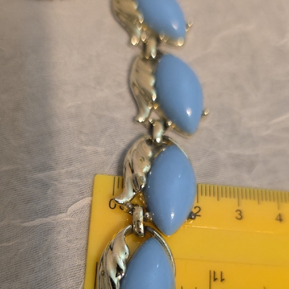 Elegant Blue and White GolWomen's Necklace - Picture 10 of 11